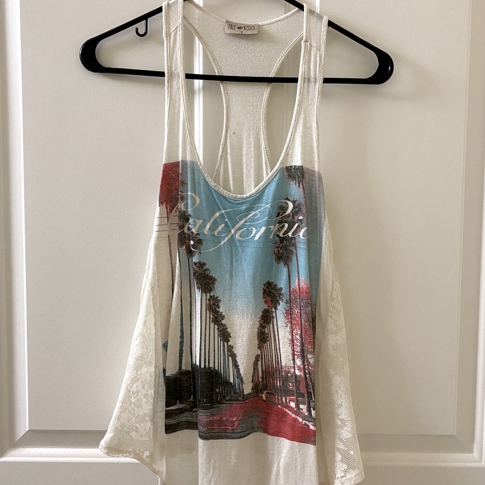 Lace detail tank top
